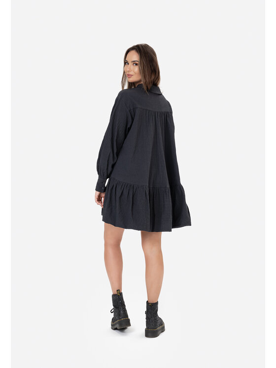 LAURELLA LAURELLA Každodenné šaty 4TU029 Čierna Regular Fit