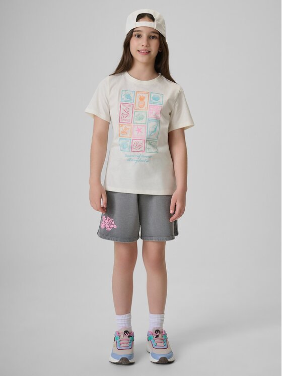 4F 4F T-shirt 4FJRAW26TTSHF4325-11S Bianco Regular Fit