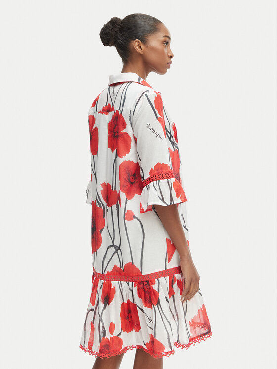 Iconique Iconique Φόρεμα καλοκαιρινό IC26-087 Κόκκινο Regular Fit