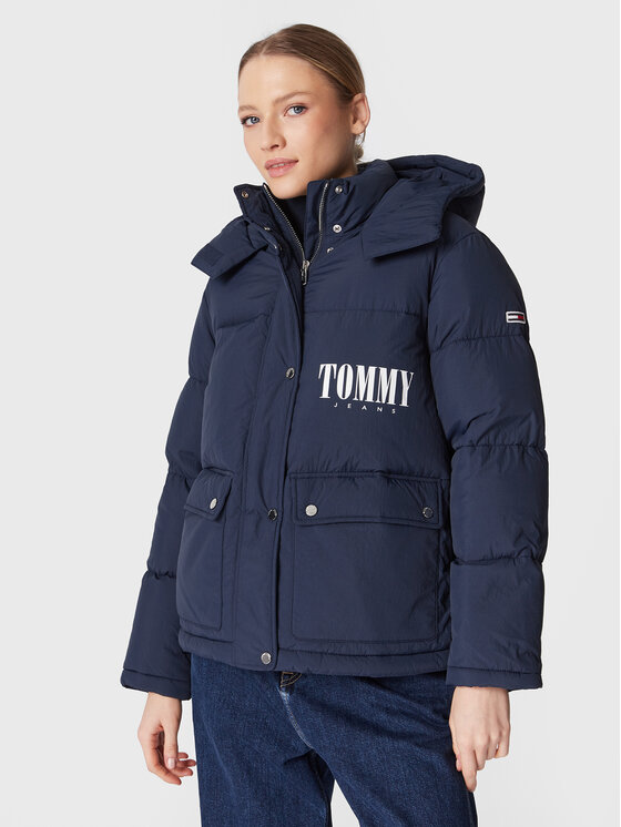 Tommy Jeans Geacă din puf A-Line Fashion DW0DW14307 Bleumarin Oversize A-Line imagine noua