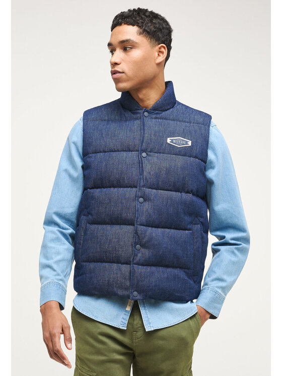 Mustang Mustang Smanicato Dennis Denim Quilt Blu Regular Fit
