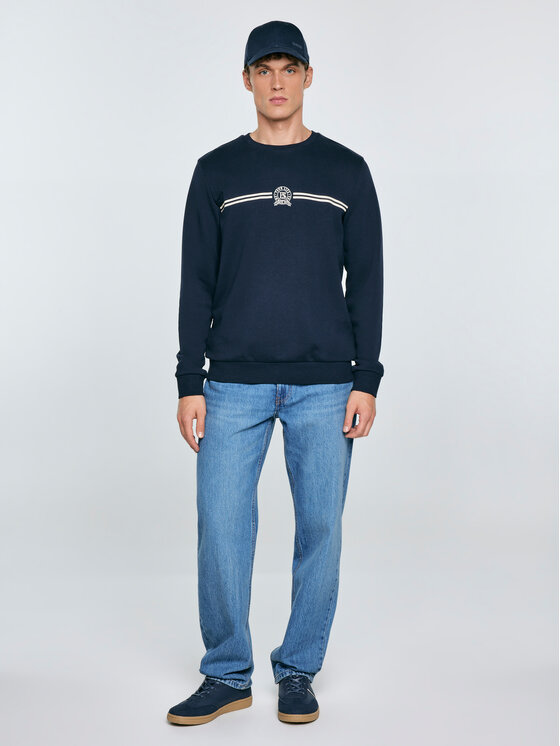 BIG STAR BIG STAR Bluza DANIEL Granatowy Basic Fit