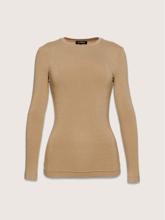 La Mania La Mania Longsleeve SONIA Beige Classic Fit