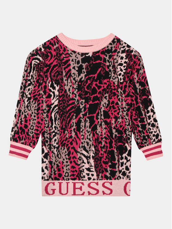 Sukienka dzianinowa Guess, Rozmiar 16Y, Różowa, J3BK04 Z3AH0