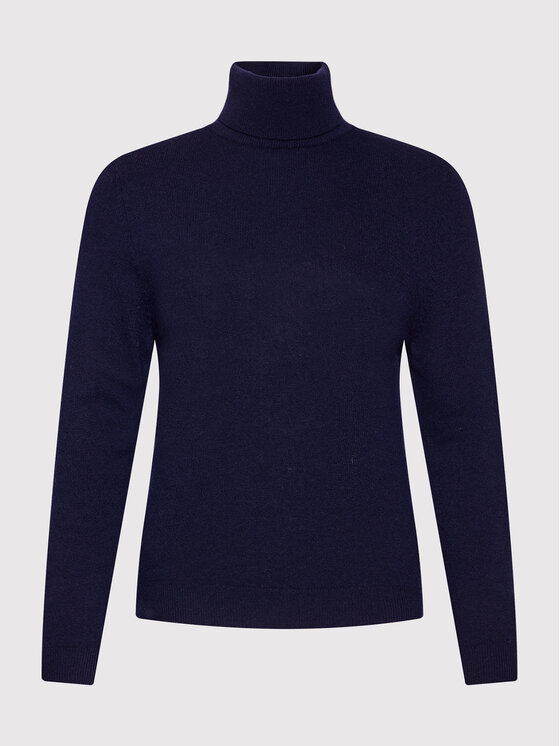 United Colors Of Benetton United Colors Of Benetton Bluză cu gât 1002D2348 Bleumarin Regular Fit