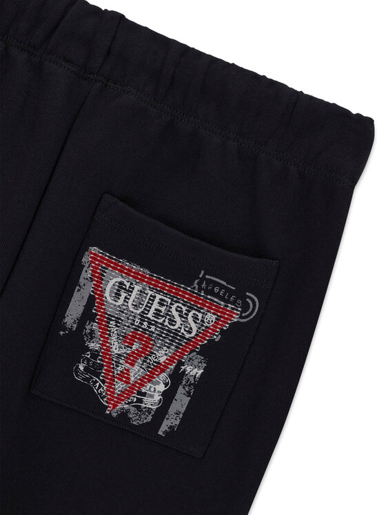 Guess Guess Donji dio trenerke L6BB04 K6069 Crna Regular Fit