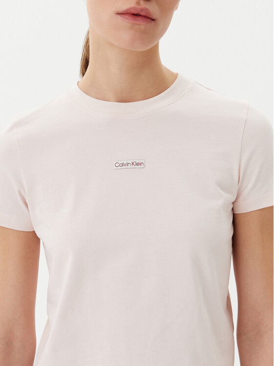 Calvin Klein Jeans Calvin Klein Jeans Póló Placed Institutional J20J225524 Rózsaszín Slim Fit