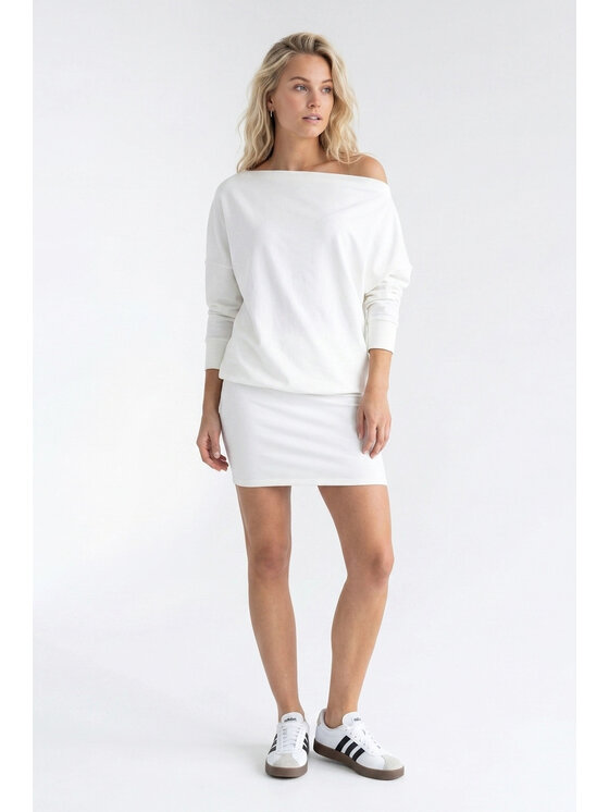 FIGL FIGL Každodenní šaty M1345 Krémová Loose Fit