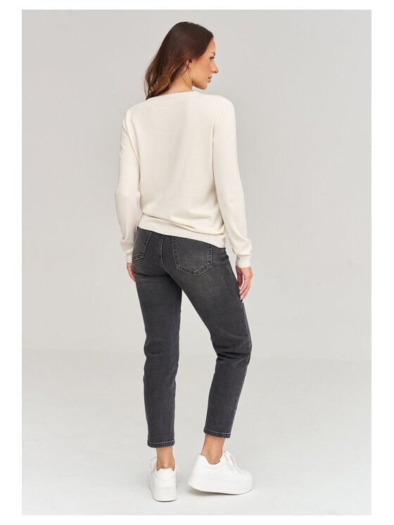 Makadamia Makadamia Jeansy C103 Czarny Fitted Fit