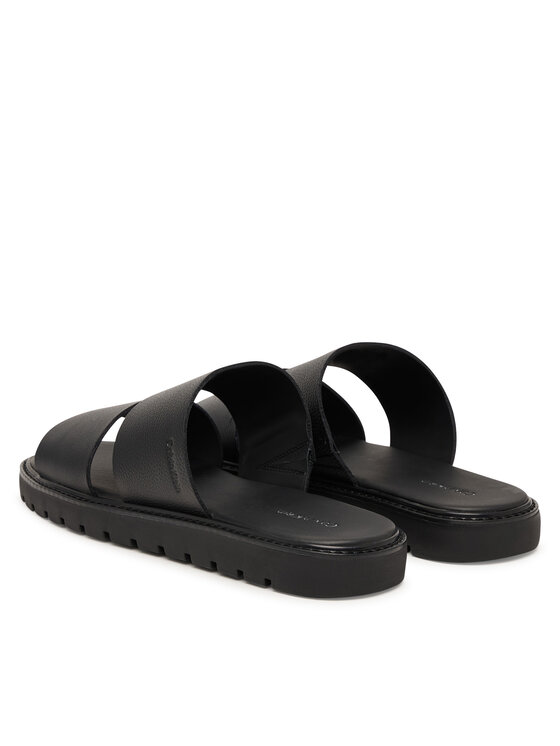 Calvin Klein Calvin Klein Nazouváky Sq Molded Sandal Db Lth HM0HM02234 Černá