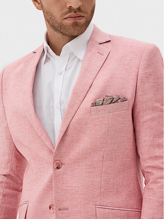 Evenemen Evenemen Marynarka Passa Różowy Slim Fit