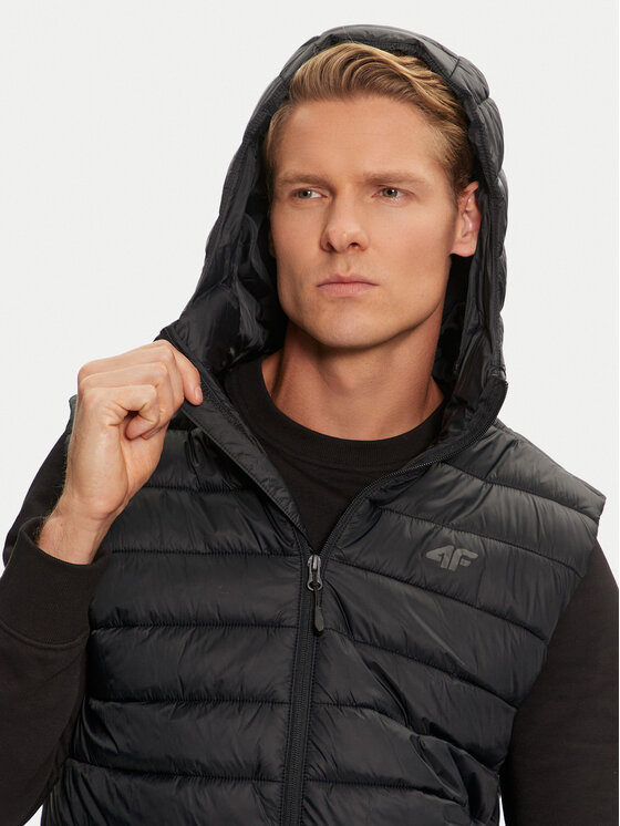 4F 4F Kamizelka 4FWAW24TVJAM146 Czarny Regular Fit
