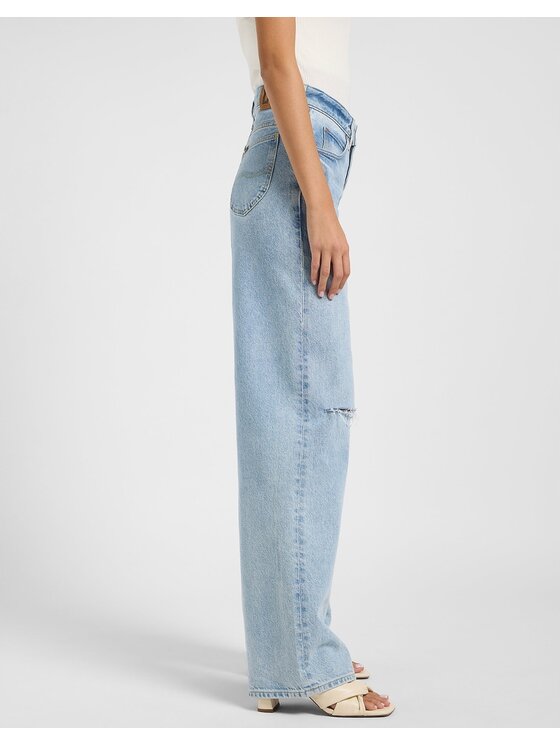 Lee Lee Jeansy Rider Loose Niebieski Loose Fit