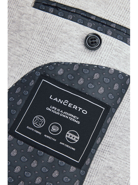 Lancerto Lancerto Marynarka Budoni MA131125000007 Szary Slim Fit