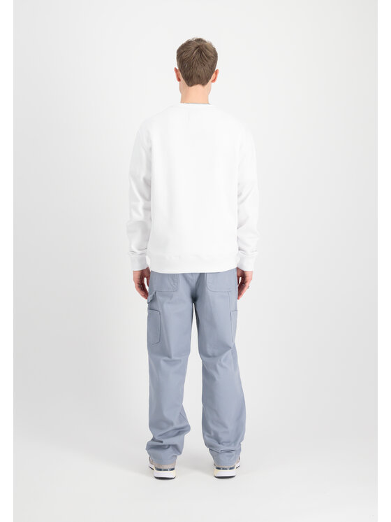 Alpha Industries Alpha Industries Bluza Holographic Small Logo Sweater Biały Regular Fit