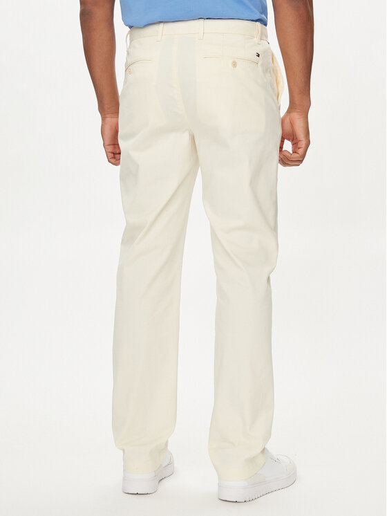Tommy Hilfiger Tommy Hilfiger Chinosy Denton MW0MW25964 Écru Straight Fit