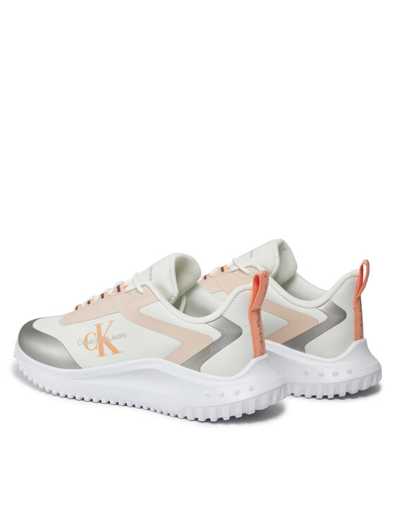 Calvin Klein Jeans Calvin Klein Jeans Sneakersy Eva Runner Low Lace Mix Ml Wn YW0YW01442 Béžová