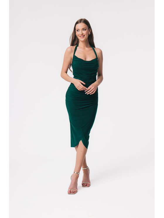 Aurora Aurora Sukienka koktajlowa Layla Zielony Feminine Fit