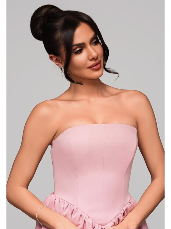 Ombre Ombre Sukienka koktajlowa LA-OM-DLR126 Różowy Regular Fit