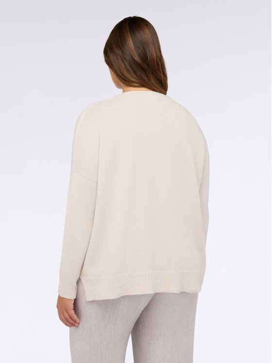 Fiorella Rubino Fiorella Rubino Maglione M029E002015N011 Bianco Boxy Fit