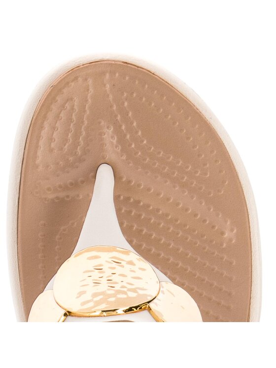 Crocs Crocs Infradito Sanrah Embellished Wedge Flip 204009 Beige