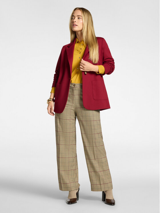 Elena Mirò Elena Mirò Marynarka R053P200152N057 Bordowy Regular Fit