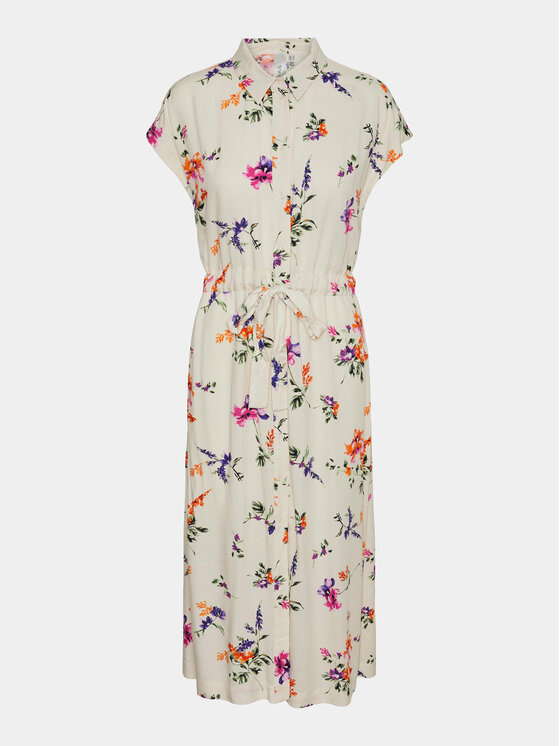 YAS YAS Haljina košulja Asina 26034003 Écru Regular Fit