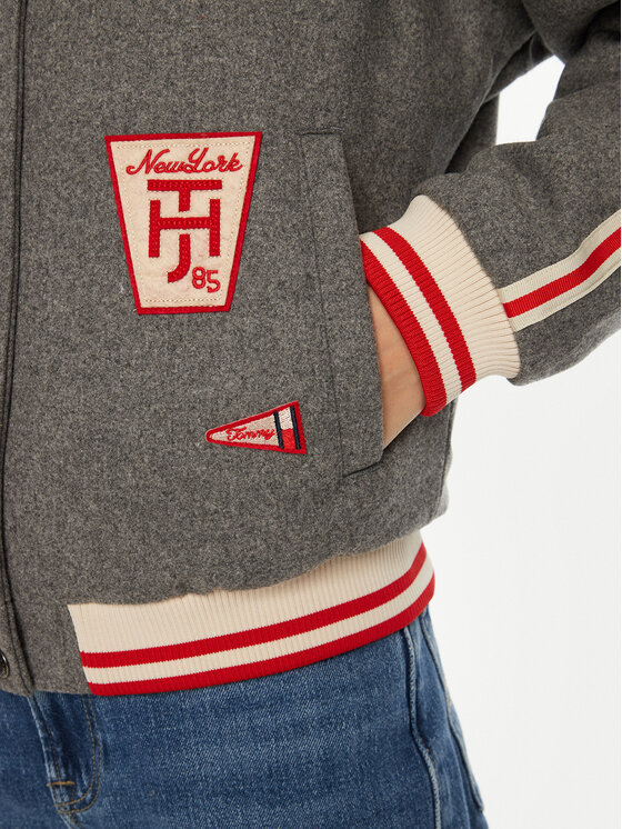 Tommy Jeans Tommy Jeans Bunda bomber DW0DW20547 Šedá Regular Fit