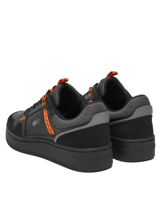 Tommy Jeans Tommy Jeans Laisvalaikio batai Tjm Retro Basket EM0EM01657 Juoda