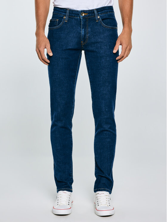 BIG STAR BIG STAR Jeansy JEFFRAY Granatowy Skinny Fit