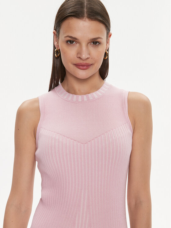 Guess Guess Každodenní šaty Allie W4RK20 Z2YN2 Růžová Bodycon Fit