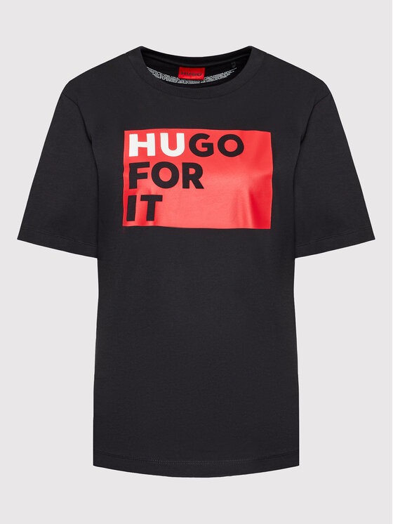 HUGO Hugo T-Shirt Dashire 50474497 Černá Relaxed Fit