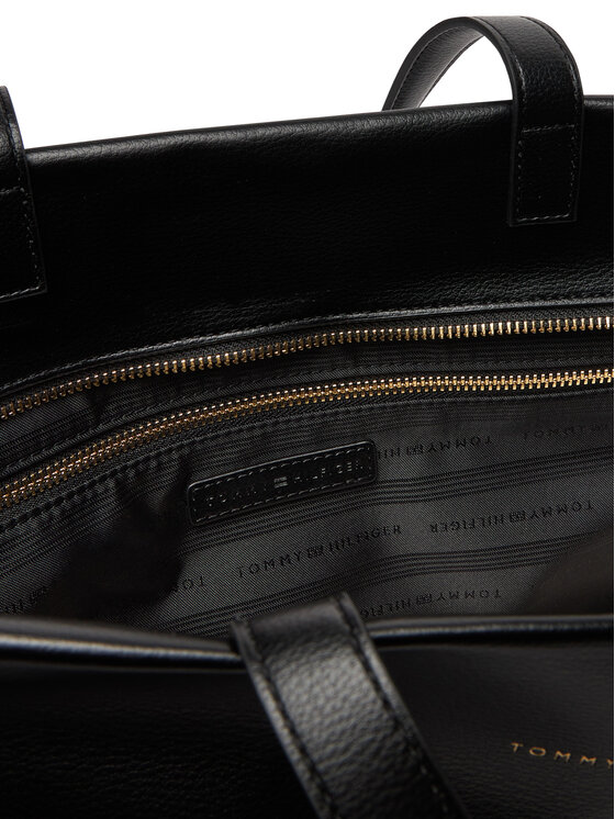 Tommy Hilfiger Tommy Hilfiger Torebka Th Logotape Tote AW0AW17693 Czarny