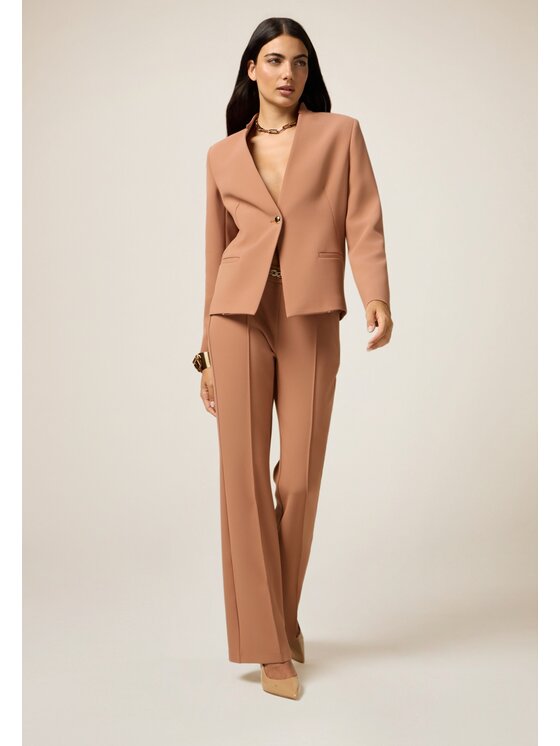 Oltre Oltre Pantaloni di tessuto P031R008786N027 Marrone Regular Fit