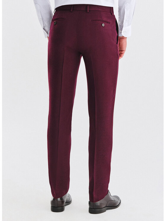 Pako Lorente Pako Lorente Spodnie garniturowe P25WF-6G-001 Bordowy Super Slim Fit