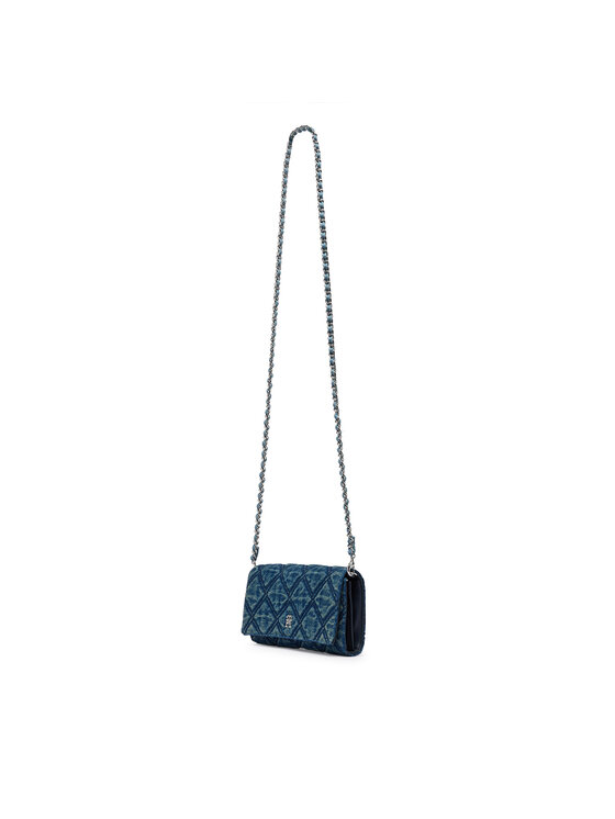 Tommy Hilfiger Tommy Hilfiger Дамска чанта Th Feminine Wallet Chain Denim AW0AW18903 Син