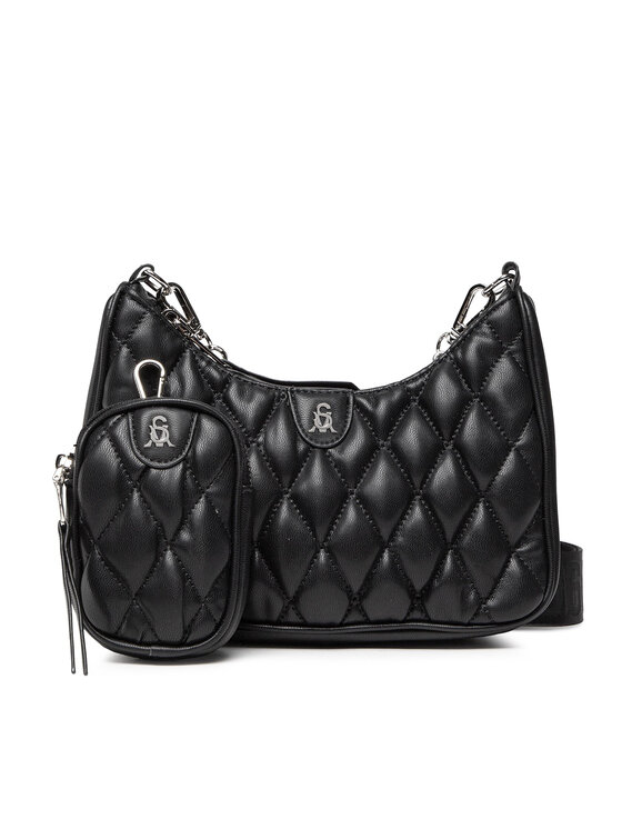 Steve Madden - Vital - Borsa a tracolla con catena, colore nero