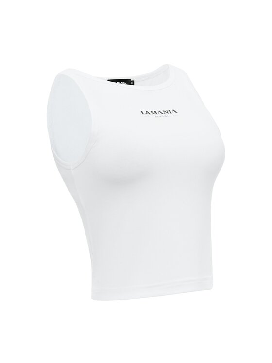 La Mania La Mania Top BASIC 3 CROP TOP Bianco Basic Fit
