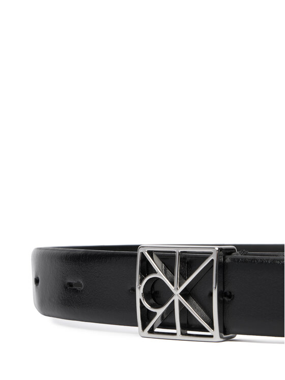 Calvin Klein Calvin Klein Dámsky opasok Emblem Buckle 25Mm Fixed Smooth LV04F7072G Čierna