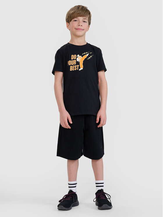 4F 4F Szorty sportowe TSHOM685 Czarny Oversize