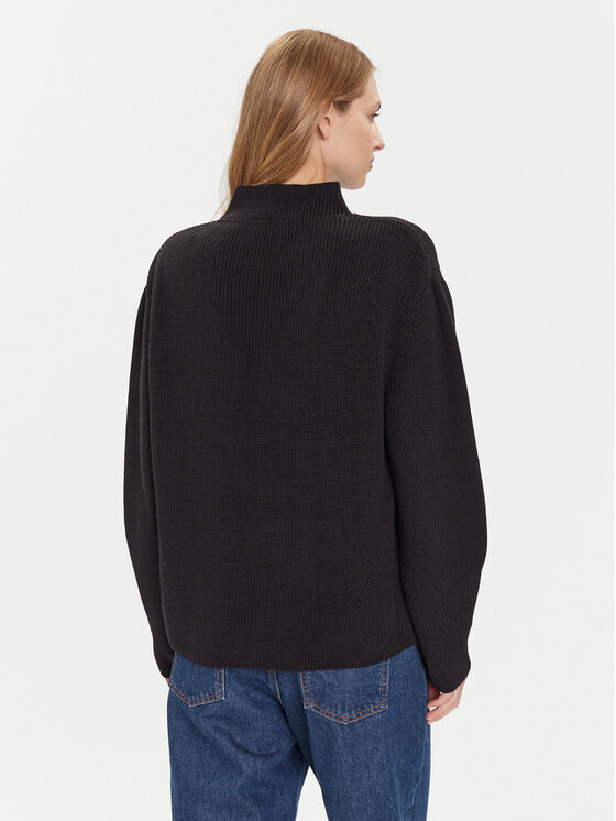 Tommy Jeans Tommy Jeans Pullover Badge DW0DW21676 Schwarz Relaxed Fit