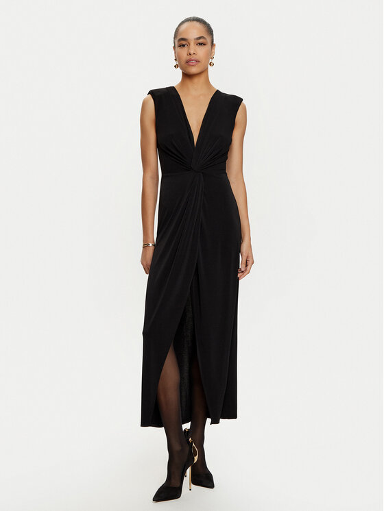 ViCOLO ViCOLO Vakarinė suknelė US0029 Juoda Regular Fit