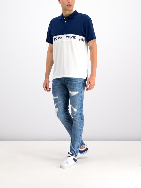 Pepe Jeans Pepe Jeans Polokošile PM541220 Bílá Regular Fit