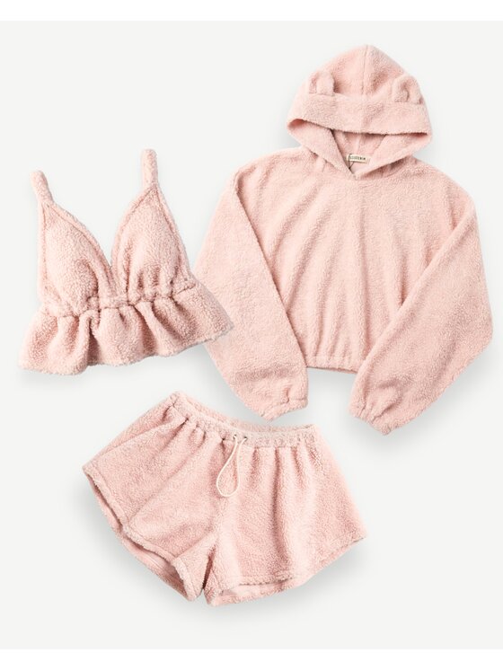 MissDenim MissDenim Dres Teddy Bear Różowy Basic Fit