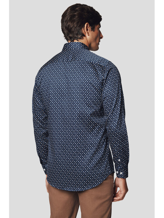 Lancerto Lancerto Koszula Ginevra KO073224000030 Granatowy Slim Fit