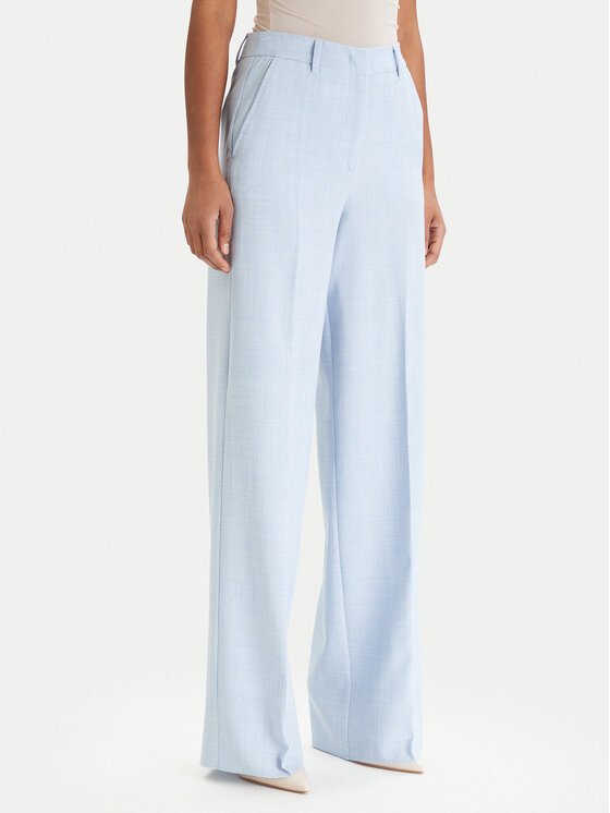 Marella Marella Hlače iz tkanine Giunchi 2613131101 Svetlo modra Straight Fit