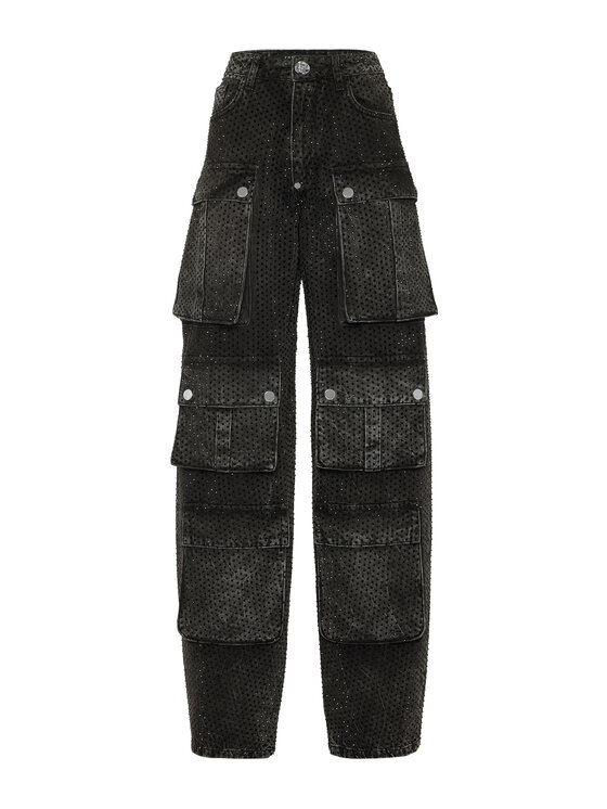 PHILIPP PLEIN PHILIPP PLEIN Jeansy 22365 Černá Cargo Fit