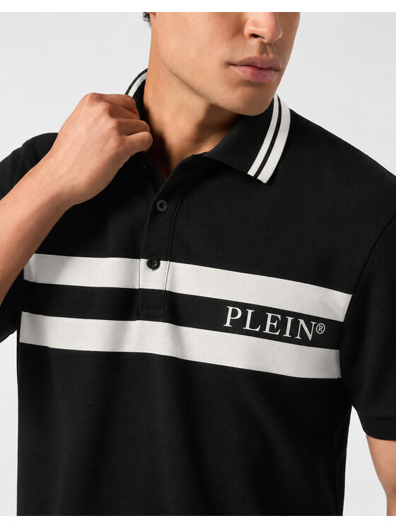 PHILIPP PLEIN PHILIPP PLEIN Polo 31305 Czarny Slim Fit