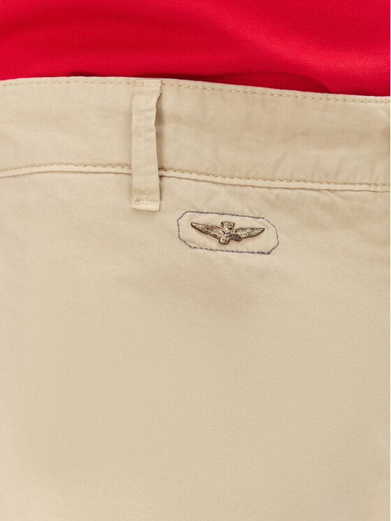Aeronautica Militare Aeronautica Militare Medžiaginiai šortai 251BE066CT1122 Smėlio Regular Fit