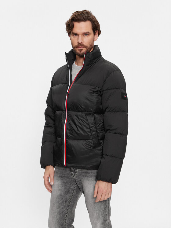 Tommy Hilfiger Tommy Hilfiger Зимно яке Tech Stand Collar MW0MW27586 Черен Regular Fit